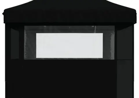 Cort pliabil pentru petreceri cu 3 pereți laterali, negru - 4/5