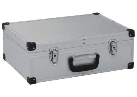Valiză de scule, argintiu, 46x33x16 cm, aluminiu - 1/5