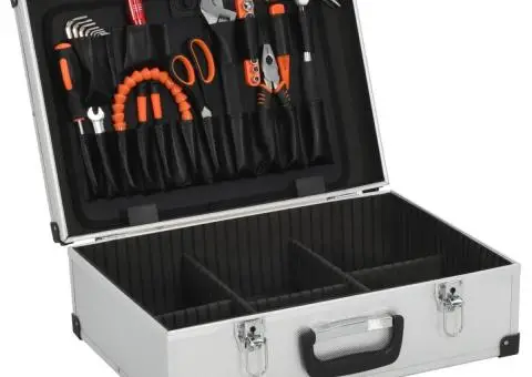 Valiză de scule, argintiu, 46x33x16 cm, aluminiu - 2/5