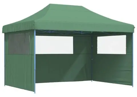 Cort pliabil pentru petreceri cu 3 pereți laterali, verde - 2/5