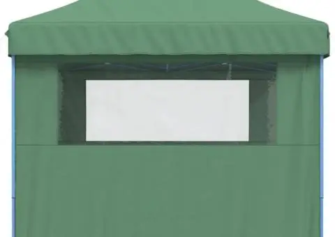 Cort pliabil pentru petreceri cu 3 pereți laterali, verde - 4/5