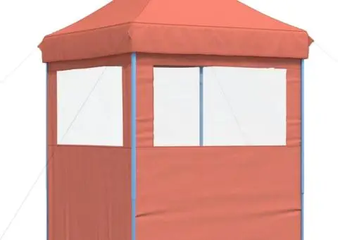 Cort pliabil pentru petreceri cu 2 pereți laterali, cărămiziu - 5/5