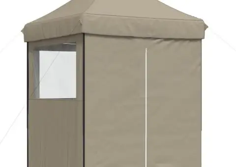 Cort pliabil pentru petreceri cu 4 pereți laterali, gri taupe - 2/5