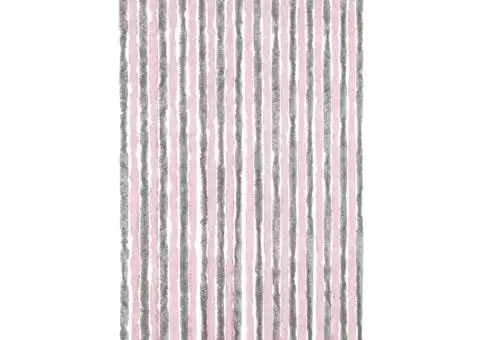 Perdea pentru insecte gri argintiu și roz, 118x220 cm, chenille - 2/5