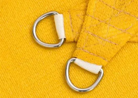 Pânză parasolar, galben, triunghiular, 5x5x6 m, HDPE, 160 g/m² - 5/5