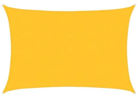 Pânză parasolar, galben dreptunghiular 5x6 m, HDPE, 160 g/m² - 2/5