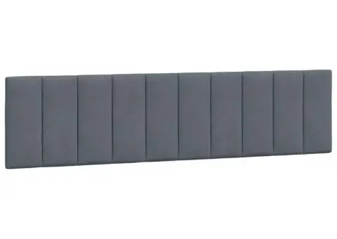 Pat cu saltea, gri închis, 200x200 cm, catifea - 5/5