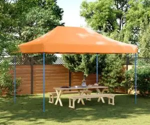 vidaXL Cort de petrecere pliabil Pop-Up, portocaliu, 410x279x315 cm
