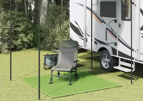 Covor pentru cort, verde deschis, 250x250 cm, HDPE - 1/5