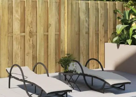 Șezlonguri de plajă cu perne, 2 buc., negru, poliratan - 1/5