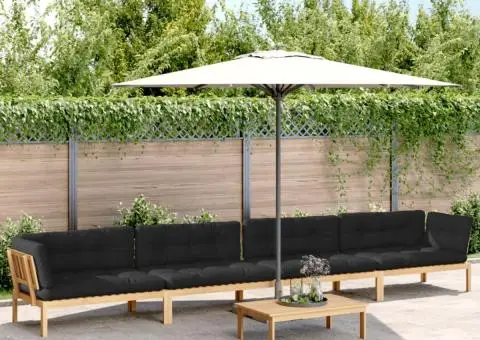 Set canapele de grădină cu perne din paleți 5 piese lemn acacia - 1/5