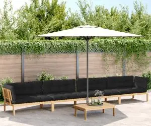 vidaXL Set canapele de grădină cu perne din paleți 5 piese lemn acacia