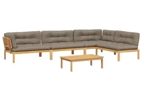 Set canapele de grădină cu perne din paleți 5 piese lemn acacia - 2/5