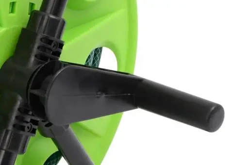 Cărucior tambur pentru furtun, verde, cu furtun PVC de 30 m - 5/5