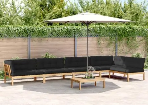 Set canapea grădină din paleți perne 6 piese, lemn masiv acacia - 1/5