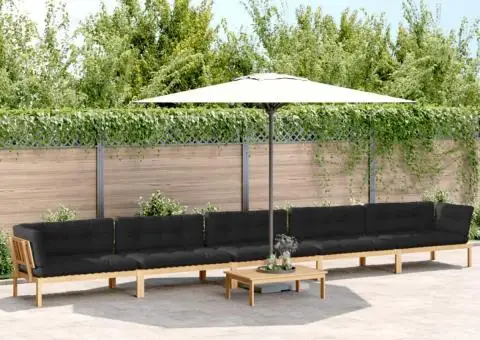 Set canapea grădină din paleți perne 6 piese, lemn masiv acacia - 1/5