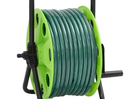 Tambur pentru furtun autonom, verde, cu furtun PVC de 50 m - 1/5