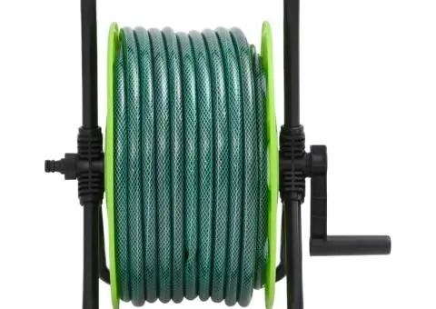 Tambur pentru furtun autonom, verde, cu furtun PVC de 50 m - 2/5