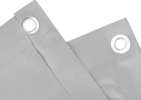 Paravan de balcon, gri, 400x90 cm, PVC - 4/5