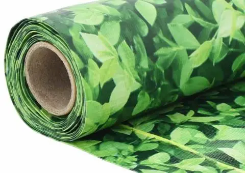 Paravan de balcon cu aspect de plantă, verde, 400x90 cm, PVC - 5/5