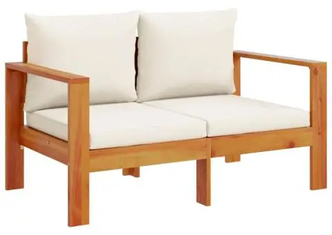 Set de canapele de grădină cu perne, 5 buc., lemn masiv acacia - 5/5