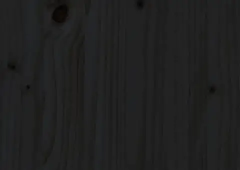 Cadru de pat mic single, negru, 75x190 cm, lemn masiv - 5/5