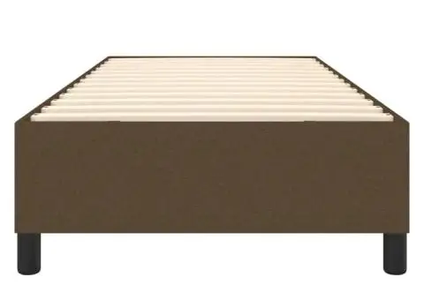 Cadru de pat fără saltea, maro închis, 90x200 cm, textil - 5/5