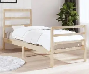 vidaXL Cadru de pat single, 90x190 cm, lemn masiv de pin
