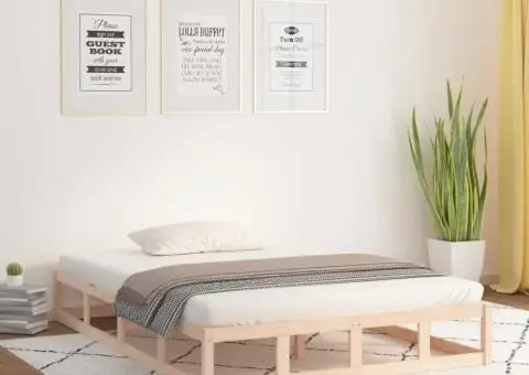 Cadru de pat, Super King, 180x200 cm, lemn masiv - 1/5