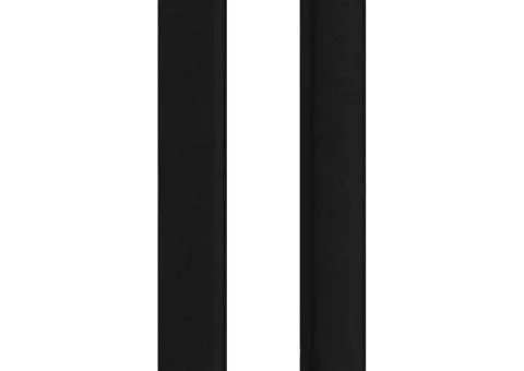 Tăblie de pat cu aripioare, negru, 147x16x118/128 cm, textil - 4/5