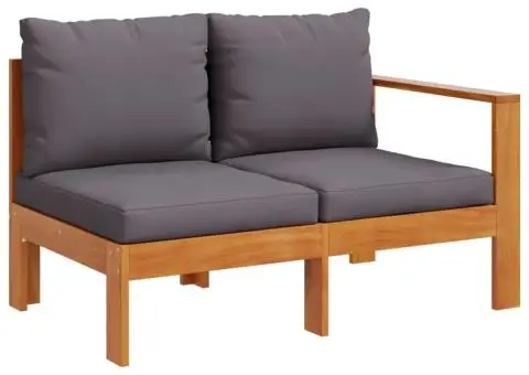 Set canapele de grădină cu perne, 4 piese, lemn masiv de acacia - 4/5