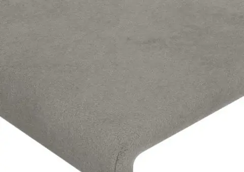 Tăblie de pat cu LED, gri deschis, 180x5x78/88 cm, catifea - 5/5