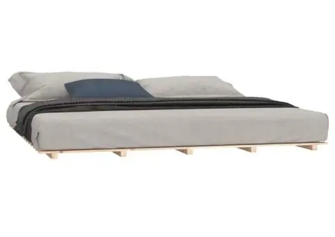 Cadru de pat, 200x200 cm, lemn masiv de pin - 3/5