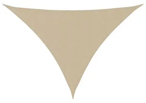 Parasolar, bej, 3x4x4 m, țesătură oxford, triunghiular - 2/5