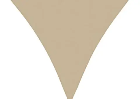 Parasolar, bej, 4x4x4 m, țesătură oxford, triunghiular - 1/5