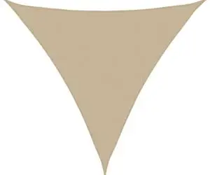 vidaXL Parasolar, bej, 4x4x4 m, țesătură oxford, triunghiular