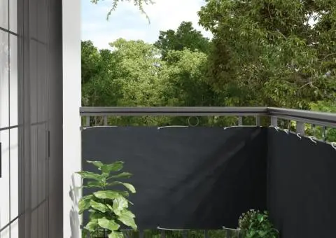Prelată balcon, material textil oxford, 75 x 400 cm, antracit - 1/5