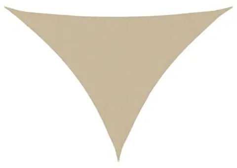 Parasolar, bej, 5x6x6 m, țesătură oxford, triunghiular - 2/5