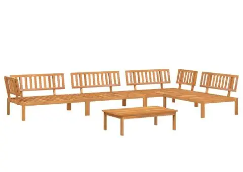 Set canapea grădină din paleți, 5 piese, lemn masiv de acacia - 2/5