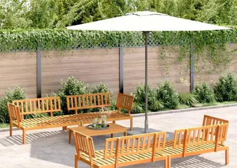 Set canapea grădină din paleți, 5 piese, lemn masiv de acacia - 1/5