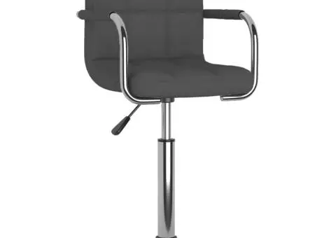 Scaun de bucătărie, gri închis, material textil - 1/5