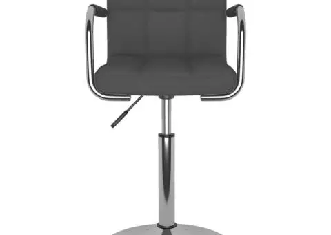 Scaun de bucătărie, gri închis, material textil - 2/5