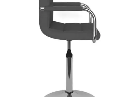 Scaun de bucătărie, gri închis, material textil - 3/5