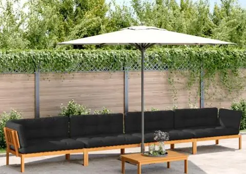 Set canapele de grădină cu perne din paleți 5 piese lemn acacia - 1/5