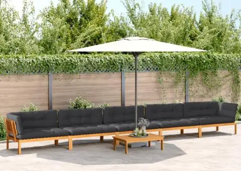 Set canapea grădină din paleți perne 6 piese, lemn masiv acacia - 1/5