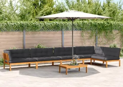 Set canapea grădină din paleți perne 6 piese, lemn masiv acacia - 1/5