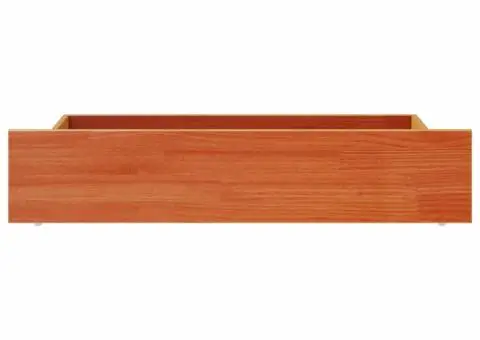 Sertare pentru pat, 4 buc., maro ceruit, lemn masiv pin - 5/5