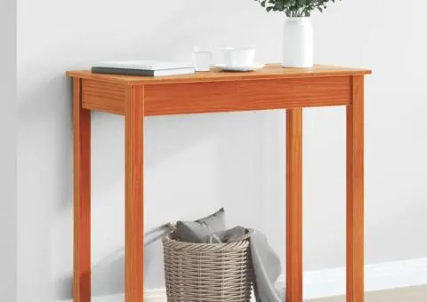 Masă consolă, maro miere, 80x40x75 cm, lemn masiv de pin - 1/5