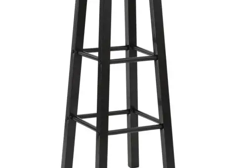 Scaune de bar, 2 buc., negru, MDF - 2/5