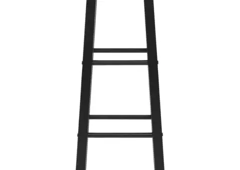 Scaune de bar, 2 buc., negru, MDF - 3/5